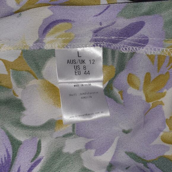 Bronx And Banco 'Tropics' Purple Maxi Dress Size L - Picture 5 of 6